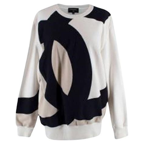 chanel sweatshirt cream|chanel sweatshirts for women.